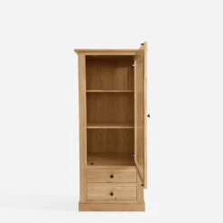 inny Witryna niska z litego drewna z szufladami STELLA dąb naturalny