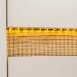 DiTrendi Witryna niska z oświetleniem LORENA 149 cm kaszmir