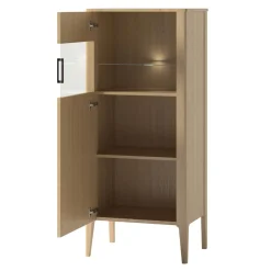 Witryny| Witryna niska z ryflowaniem i oświetleniem NAVARRA lewa