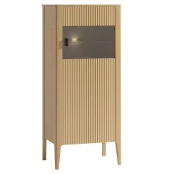 Witryna niska z ryflowaniem i oświetleniem NAVARRA prawa