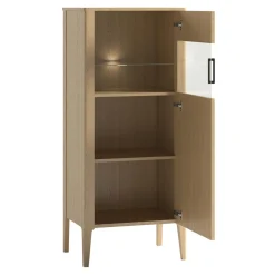 Witryna niska z ryflowaniem i oświetleniem NAVARRA prawa