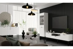 Witryna ryflowana biała WAVE