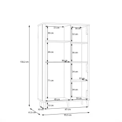 Witryny|FORTE Witryna ryflowana niska FIXSMILE