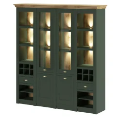 Witryny| Witryna szeroka CAMBRIDGE zielona 2D2W2S