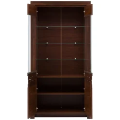 DiTrendi Witryna wysoka ciemny brąz PARIS