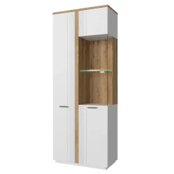 Witryny| Witryna wysoka ryflowana MATEO 210 cm