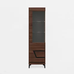 Witryny|Furni Home Witryna z czarnym dekorem VERO lewa