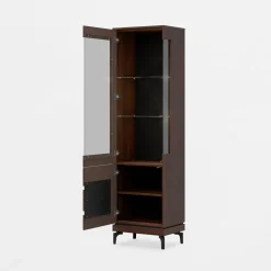 Witryny|Furni Home Witryna z czarnym dekorem VERO lewa