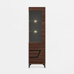 Witryny|Furni Home Witryna z czarnym dekorem VERO prawa