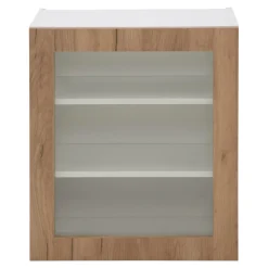 Szafki Kuchenne| Witryna z oświetleniem BASIC PLUS BP/G60W/WL dąb craft złoty