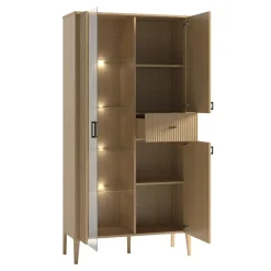 Witryna z ryflowaniem i oświetleniem LED NAVARRA