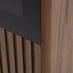 Witryny| Witryna z ryflowaniem orzechowa DAVIDI