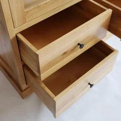 Witryny|inny Witryna z szufladami z litego drewna STELLA dąb naturalny