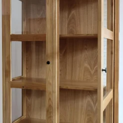 Witryny|inny Witryna z szufladami z litego drewna STELLA dąb naturalny