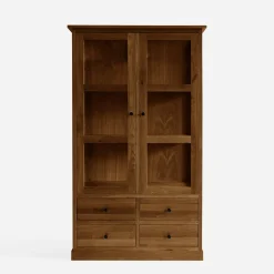 Witryny|inny Witryna z szufladami z litego drewna STELLA dąb rustykalny