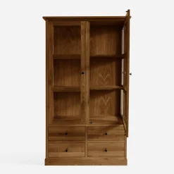 Witryny|inny Witryna z szufladami z litego drewna STELLA dąb rustykalny