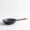Wok żeliwny czarny FERRO 30 cm