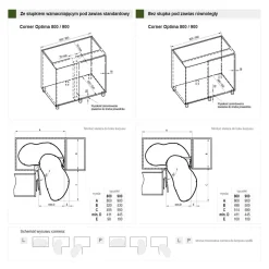 Wysuwane półki metal INSIDE CARGO lewy 80/45