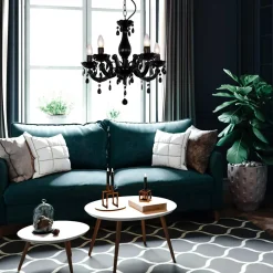 Zumaline Żyrandol retro czarny MAGNOLIA