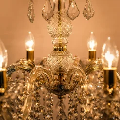 Żyrandole|Lampy Wiszące|Zumaline Żyrandol świecznikowy retro złoty CHATEAU 70 cm