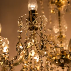 Żyrandole|Lampy Wiszące|Zumaline Żyrandol świecznikowy retro złoty CHATEAU 70 cm