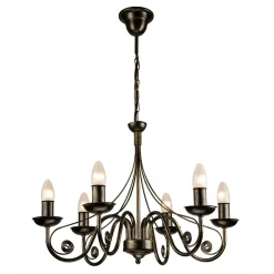 inny Żyrandol świecznikowy retro czarno-złoty DONATO