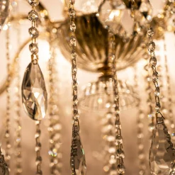 Zumaline Żyrandol świecznikowy retro złoty CHATEAU 100 cm