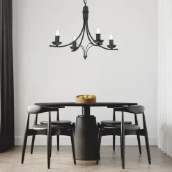 inny Żyrandol wiszący retro czarny LUCY