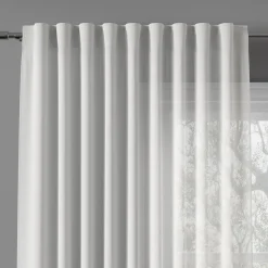 inny Zasłona do salonu biała BASIC 145x260 cm