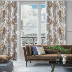 Firany, Zasłony I Akcesoria|Eurofirany Zasłona do salonu brązowa-złota KATE 140x250 cm