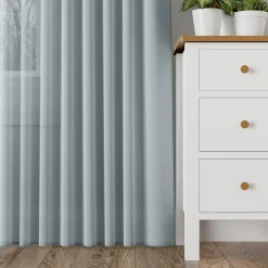 inny Zasłona do salonu pastelowy turkus BASIC 145x300 cm