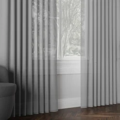 inny Zasłona do salonu szara BASIC 145x300 cm