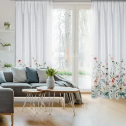 Firany, Zasłony I Akcesoria|Eurofirany Zasłona do salonu w polne kwiaty DOLLY 140x270 cm