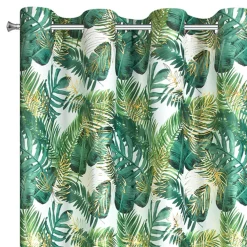 Eurofirany Zasłona do salonu welurowa w liście DAVOS 140x250 cm