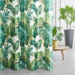 Eurofirany Zasłona do salonu welurowa w liście DAVOS 140x250 cm