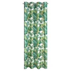 Eurofirany Zasłona do salonu welurowa w liście DAVOS 140x250 cm