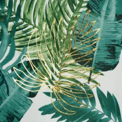 Eurofirany Zasłona do salonu welurowa w liście DAVOS 140x250 cm