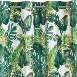 Eurofirany Zasłona do salonu welurowa w liście DAVOS 140x250 cm