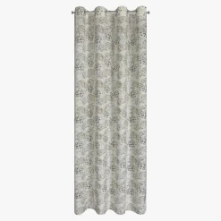 Eurofirany Zasłona do salonu z dodatkiem lnu naturalna MIRA 140x250 cm