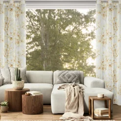 Eurofirany Zasłona na przelotkach beżowo-złota AVA 140x250 cm