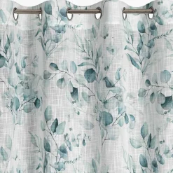 Eurofirany Zasłona na przelotkach biało-zielona SENA 145x250 cm