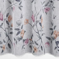 Firany, Zasłony I Akcesoria|Eurofirany Zasłona na przelotkach biało-różowa ANTEA 140x250 cm