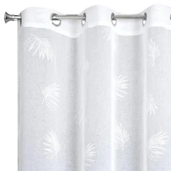 Firany, Zasłony I Akcesoria|Eurofirany Zasłona na przelotkach biala JESSI 140x260 cm