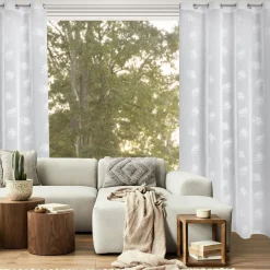 Firany, Zasłony I Akcesoria|Eurofirany Zasłona na przelotkach biala JESSI 140x260 cm