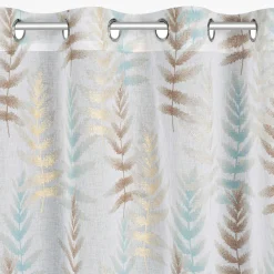 Firany, Zasłony I Akcesoria|Eurofirany Zasłona na przelotkach biało-niebieska RUTI 140x250 cm
