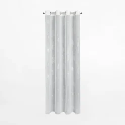 Eurofirany Zasłona na przelotkach biało-srebrna SAGI 140x250 cm