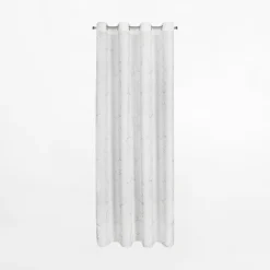 Firany, Zasłony I Akcesoria|Eurofirany Zasłona na przelotkach biało-srebrna EMILI 140x250 cm