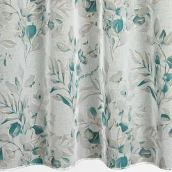 Firany, Zasłony I Akcesoria|Eurofirany Zasłona na przelotkach biało-turkusowa AVA 140x250 cm