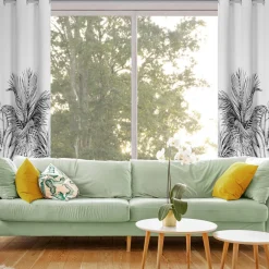 Eurofirany Zasłona na przelotkach czarno-biała NERINA 140x250 cm