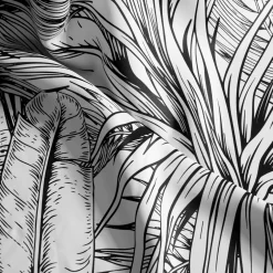 Eurofirany Zasłona na przelotkach czarno-biała NERINA 140x250 cm